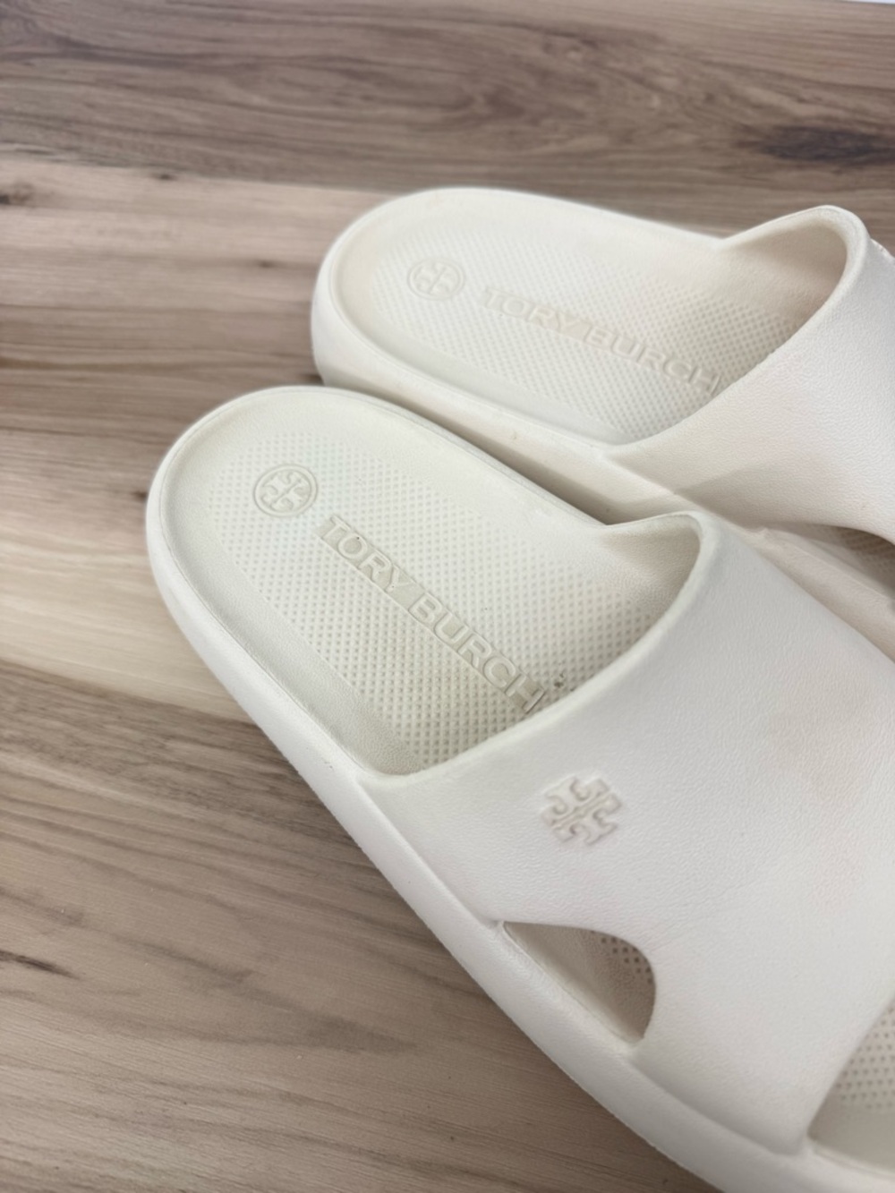 Tory Burch Cream Shower Slide Sandals - Picture 3 of 7